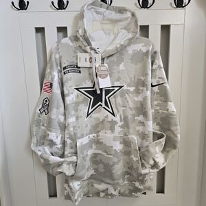 New Nike Dallas Cowboys Salute To Service Hoodie 2024 Artic Camo Mens Size Large
